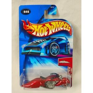 Hot Wheels 2004 First Editions #046 Crooze W-Oozie Red Motorcycle